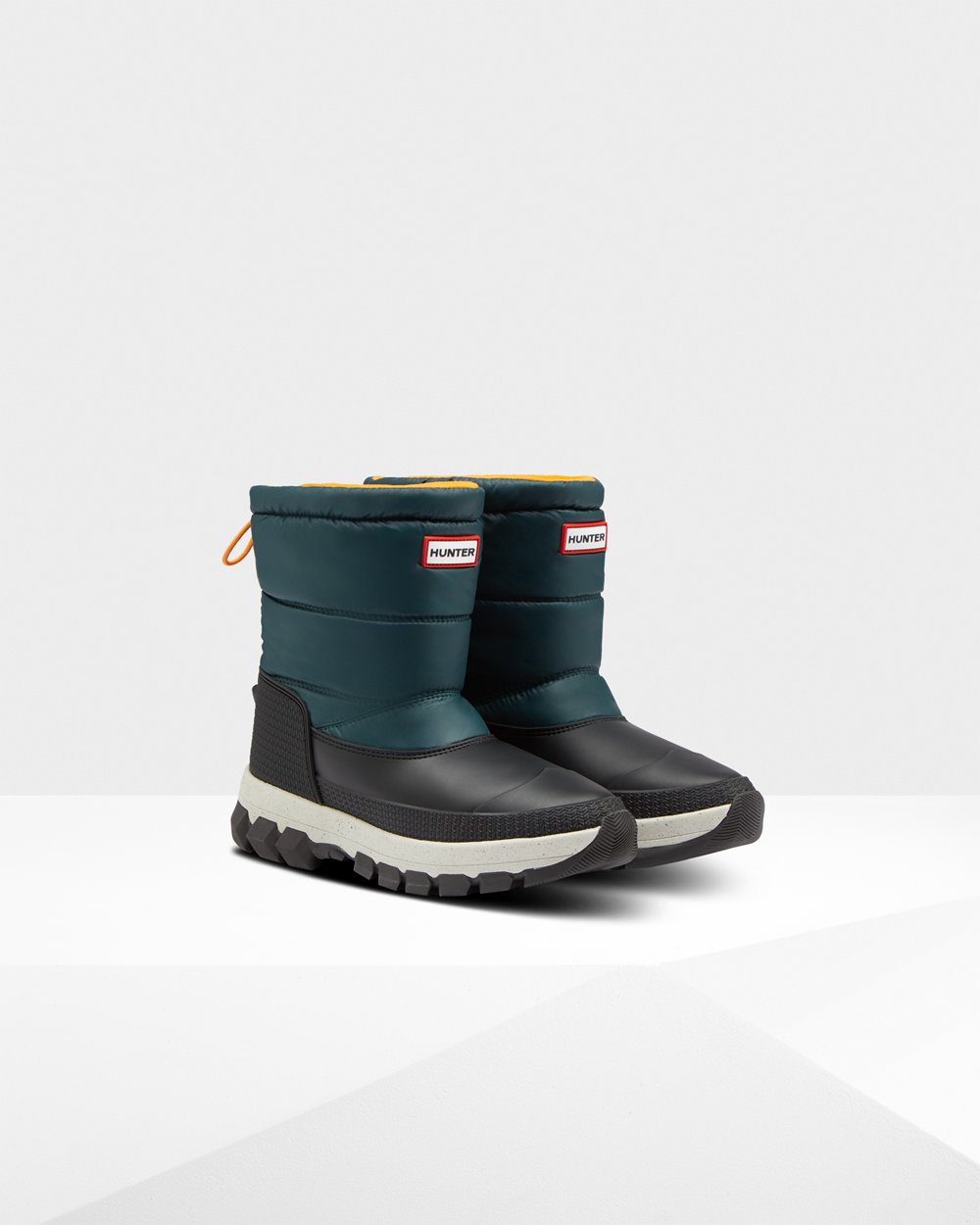 Snow Boots Dames - Hunter Original Insulated Short - Groen/Grijs - 34EZIUCPA